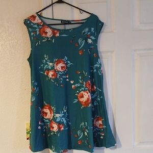 Veranee Floral Womans Tank Top 2XL